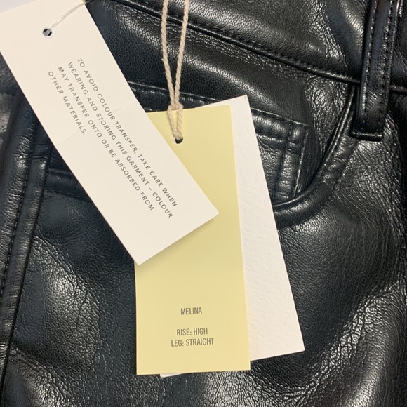 ARITZIA Melina High Rise - Straight leg vegan leather pants - Picture 4 of 5